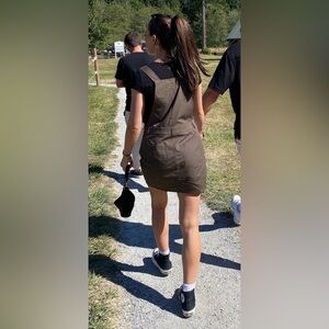 Le Lis Taupe Overall Skirt